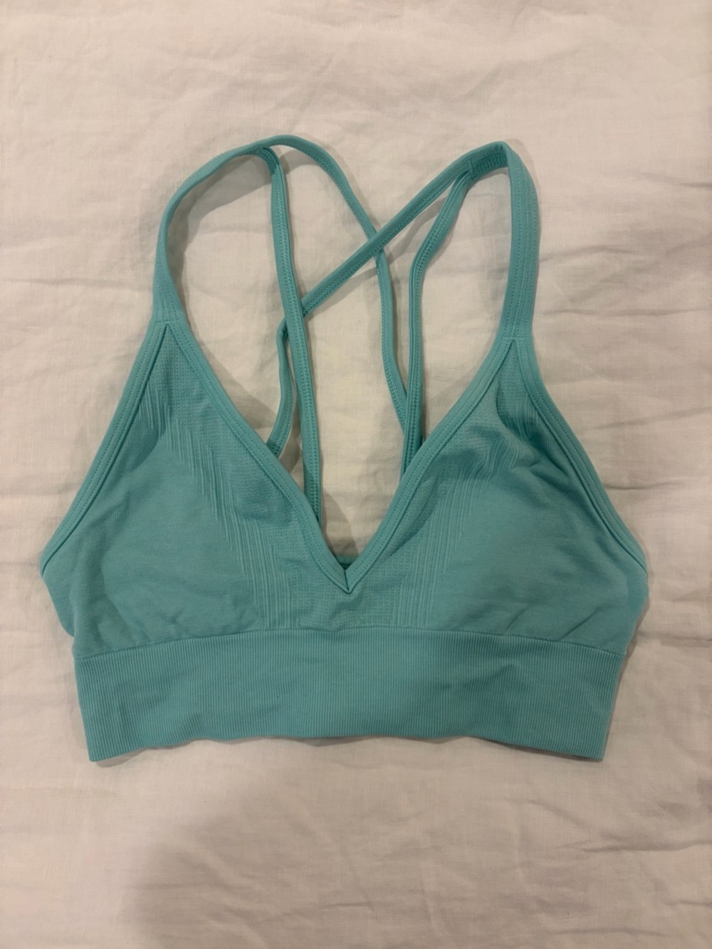lululemon athletica Aqua V-Neck Strappy Seamless Bralette